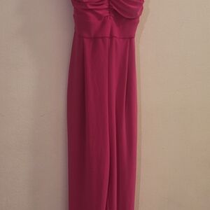 Elegant Pink Strapless Dress